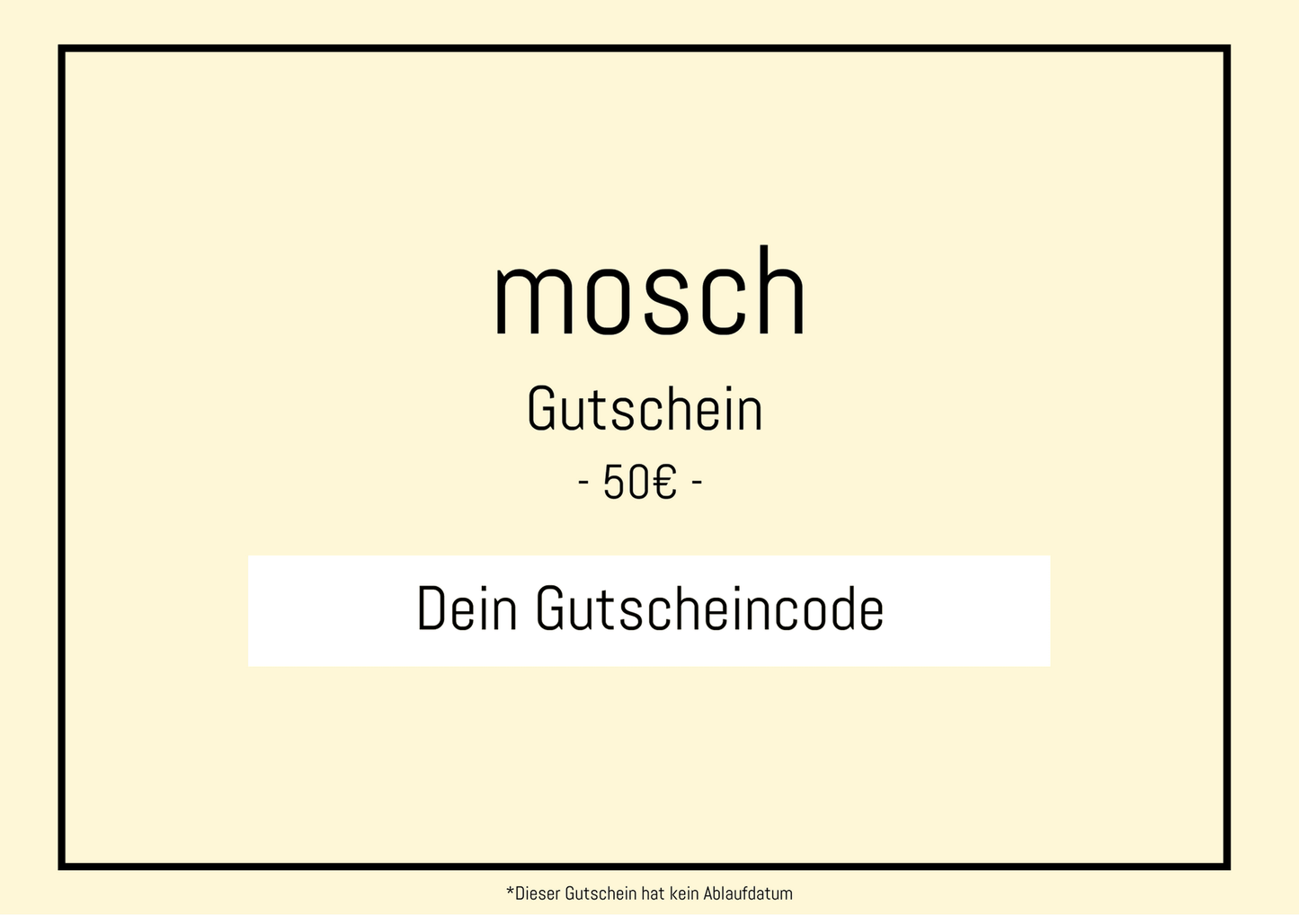 mosch Geschenkgutschein