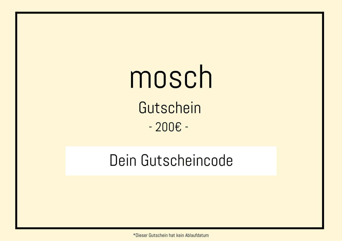 mosch Geschenkgutschein