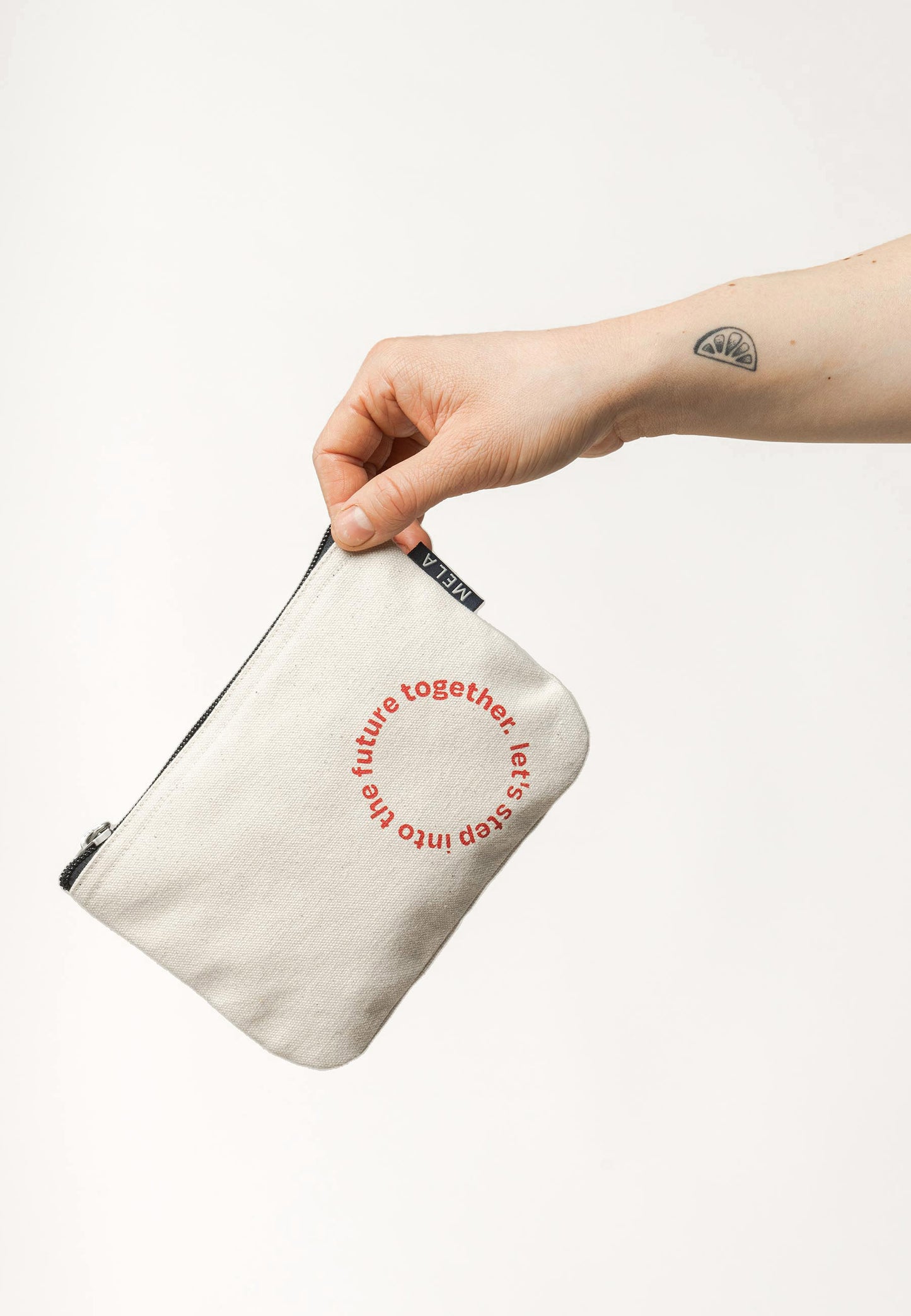 Kosmetiktasche Klein Grau Fairtrade & GOTS zertifiziert