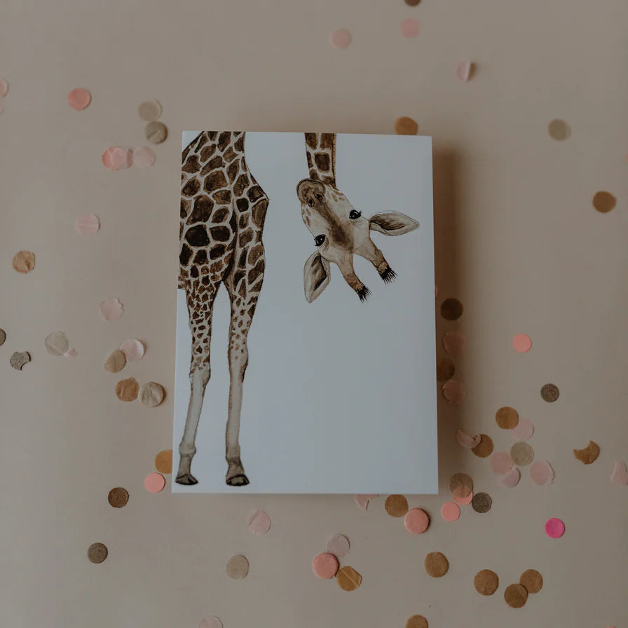 Aquarellkarte Giraffe