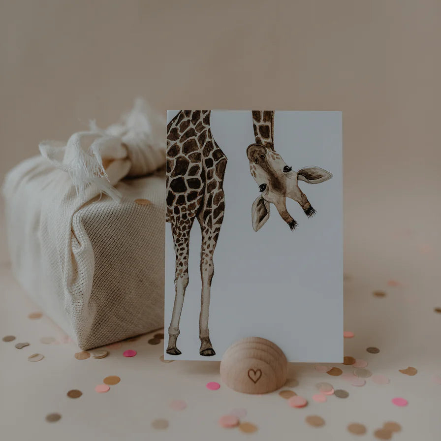 Aquarellkarte Giraffe