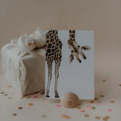Aquarellkarte Giraffe