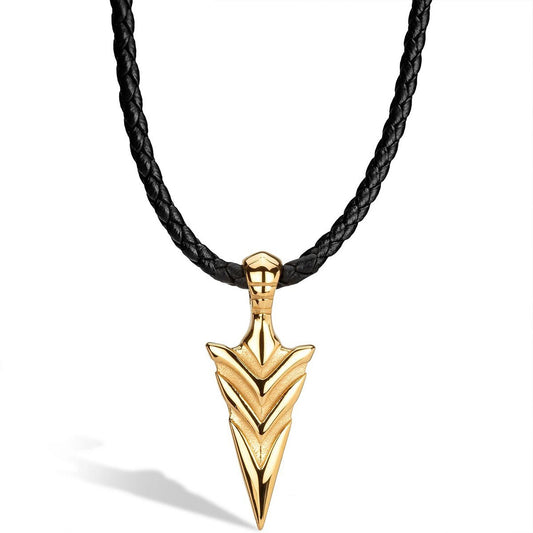 Leather necklace "Arrow"